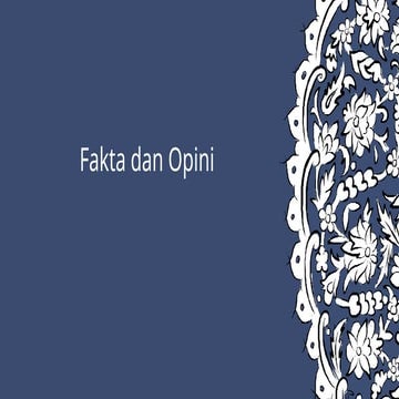 Kalimat Fakta dan opini pada editorial | PPTX