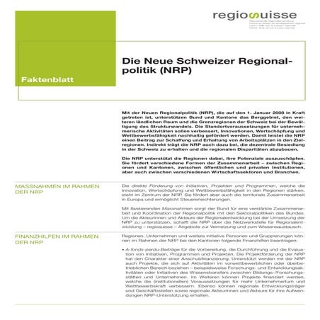 Faktenblatt NRP