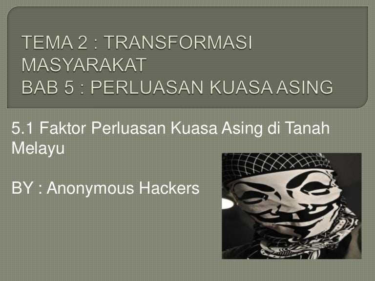 Faktor perluasan kuasa british di tanah melayu