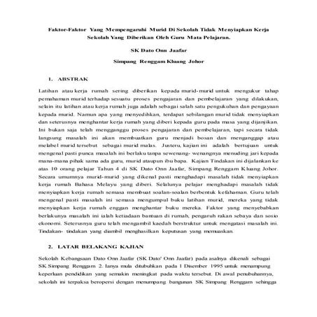 Faktor2 pelajar-tidak-buat-keja-rumah