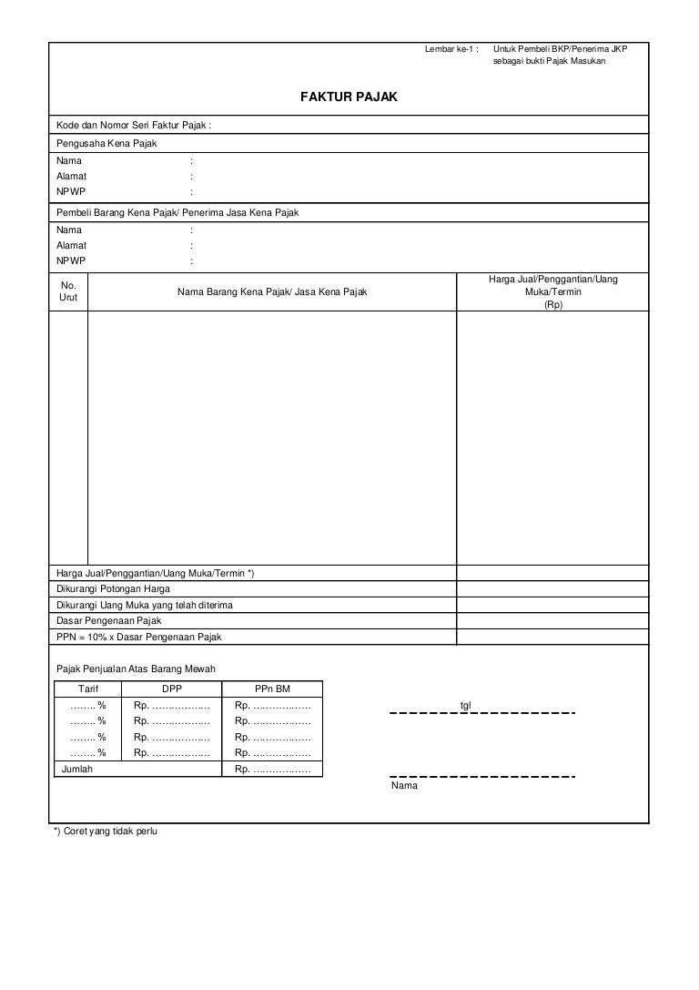 Faktur pajak rp