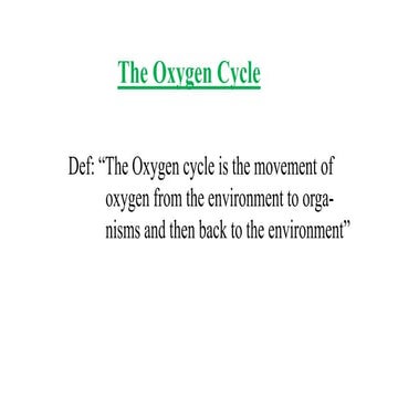 OXYGEN CYCLE | PPTX
