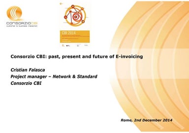 Consorzio CBI: past, present and future of E-invoicing