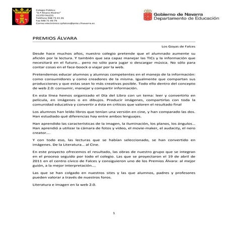 Proyectos en Falces, por María José Cortés Itarte