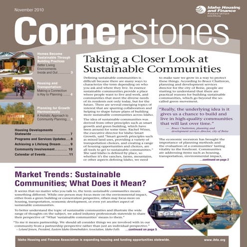 Fall 2010 Cornerstones
