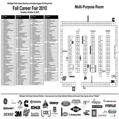 Fall 2010 Career Fair Map