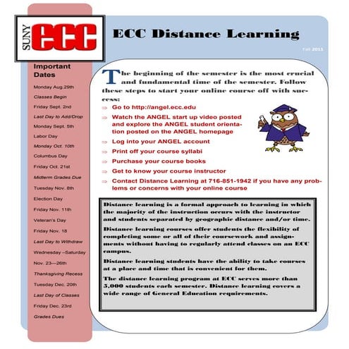 Distance Learning Newsletter-Fall 2011