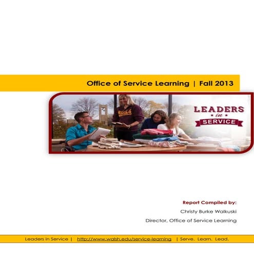 Walsh University Service-Learning report