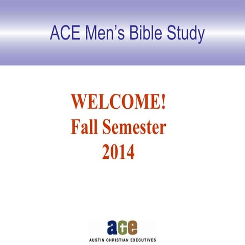 ACE Fall 2014 Kickoff