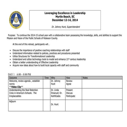 Fall 2014 administrative retreat agenda[1]