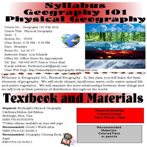 Fall 2016 geog 101 mon schmidt
