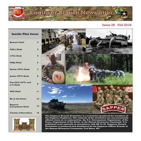 Fall 2018 engineer branch newsletter