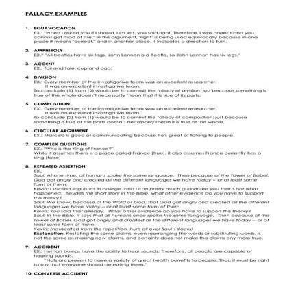 The power point presentation shows the types of Fallacy | PPTX