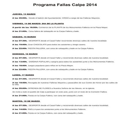 Fallas Calpe 2014