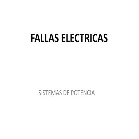 Fallas electricas