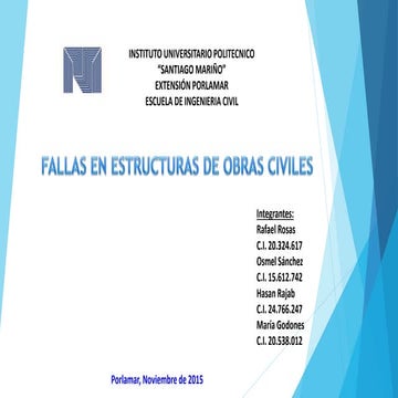 Fallas en estruccturas   