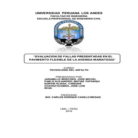 Fallas en pavimentos informe jaramillo