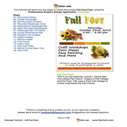 Inkscape Fall Fest Flyer Tutorial