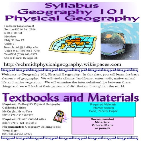 Fall geog 101 mon 2014 schmidt