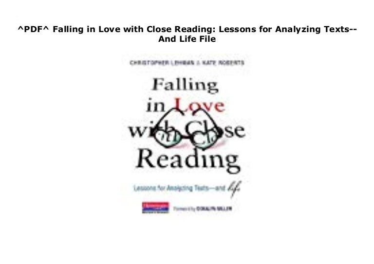 Pdf Falling In Love With Close Reading Lessons For Analyzing Texts
