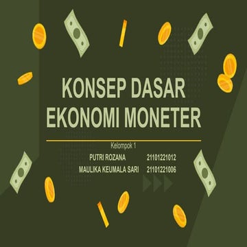 konsep dasar ekonomi moneter