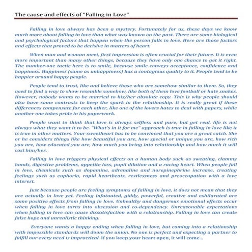 Falling in love always has been a mystery