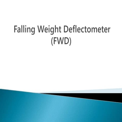 Deterministic Deflection Study using Falling Weight Deflectometer Study ...
