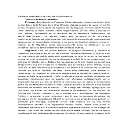 Fallo ministerio público