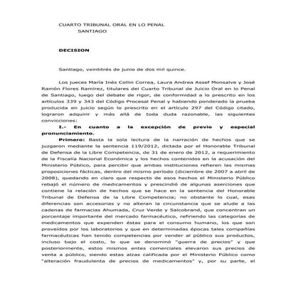 Fallo top caso farmacia del 22 de junio 2015