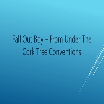 From Under The Cork Tree Conventions