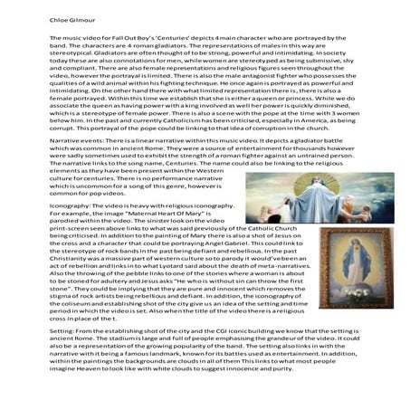 Fall out boy music video analysis