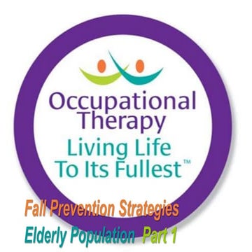 Fall Prevention Strategies Elderly Population part 1