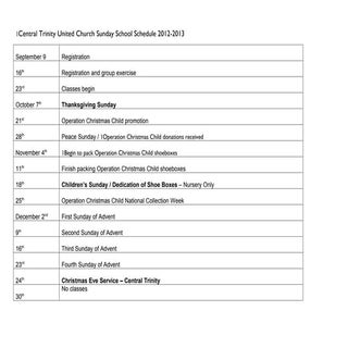 Central Trinity United Church Sunda...