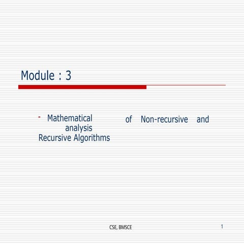 DSA-Mathematical analysis and Recursive Algorithm Analysis