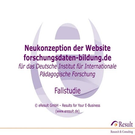 Fallstudie Websitekonzeption eResult GmbH