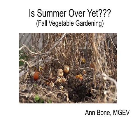 Fall vegetable gardening