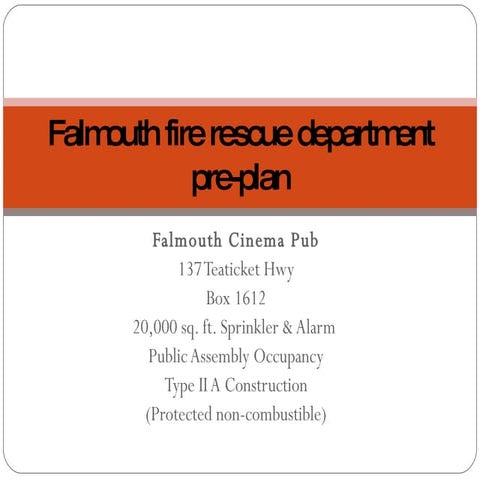 Falmouth Cinema Pub Pre-Plan | PPT