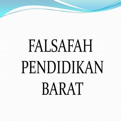 Falsafah pendidikan barat