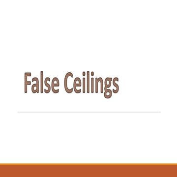 False Ceiling