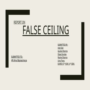 False ceiling by architecture student for design