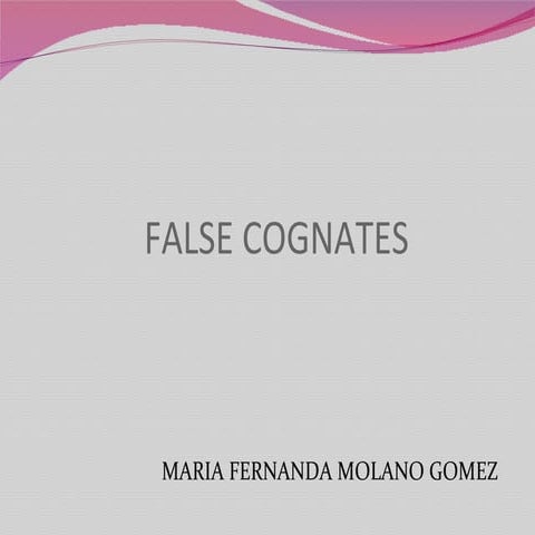 False cognates