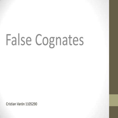 False cognates | PPTX