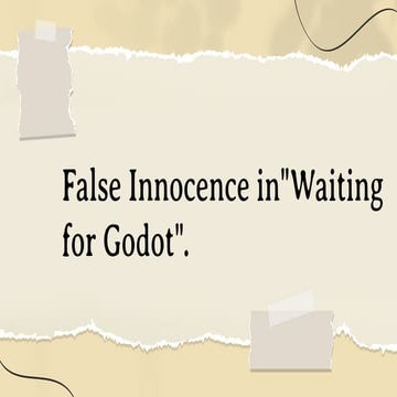 False Innocence in "Waiting for Godot"_.