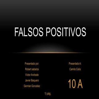 Falsos positivos