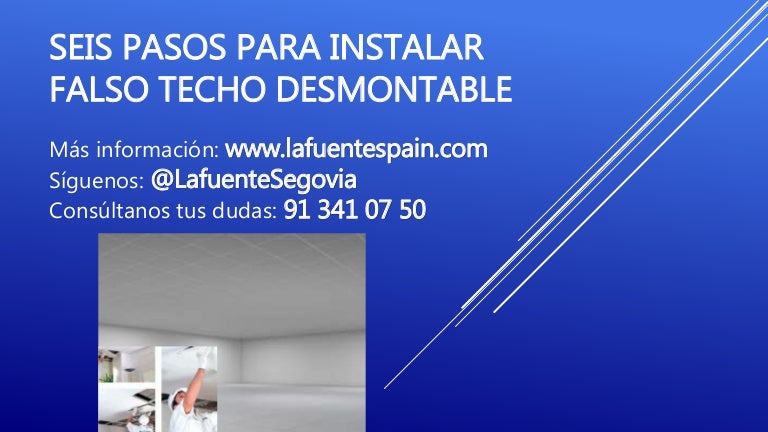 Instalación de falso techo desmontable