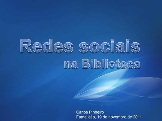 Redes sociais na Biblioteca