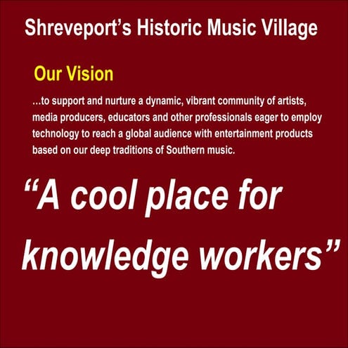 Shreveport's Historic Music Village Comprehensive Plan