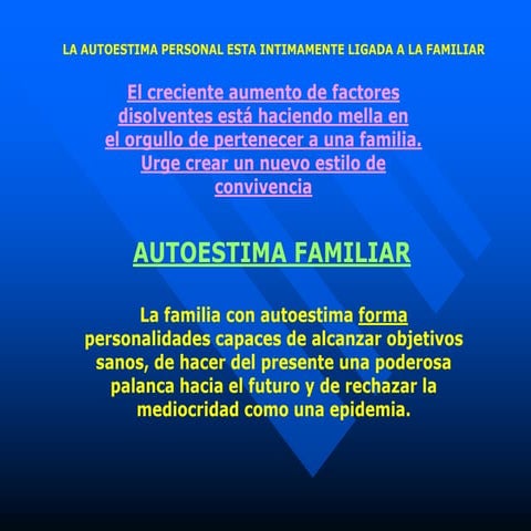 Familia Autoestima Familiar Ppsx