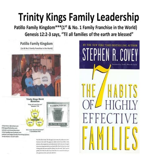 Trinity Kings Family & World Leadership: *The Patillo Dynasty* | DOCX