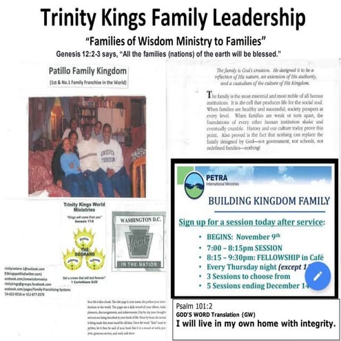 Trinity Kings Family & World Leadership: *The Patillo Dynasty* | DOCX